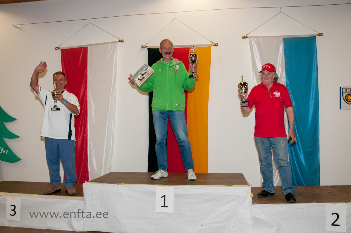 Best three Springer Veterans. Third place Franco Zumin IT (on pic deputy Aldo), Second place Michael Woodhead UK, First place Alexas Jaunius LT